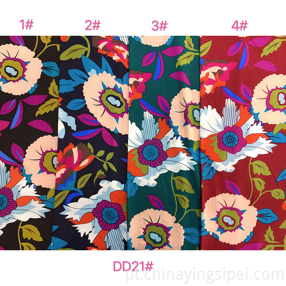 Tendência personalizada impressão digital Georgette 100 Rayon Fabric for Women Dress